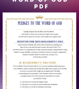 Pledges to the Word of God - PDF Download